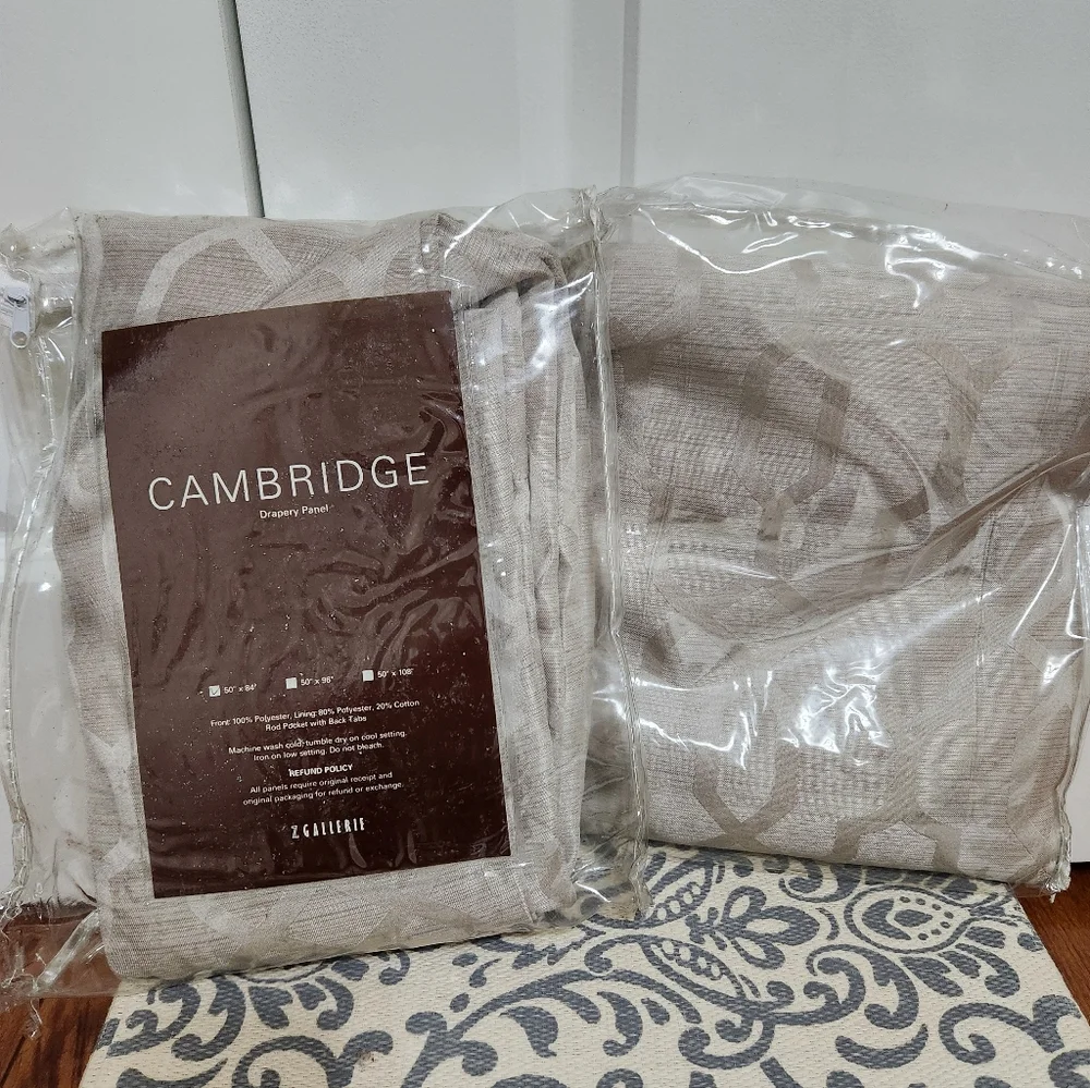 Z Gallerie Taupe Color Drapery Panels 50